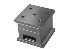 Alternative text: Metal injection mold with holes