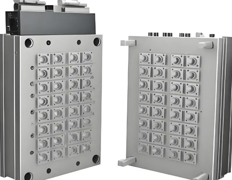 Due stampi a iniezione con design circolare
