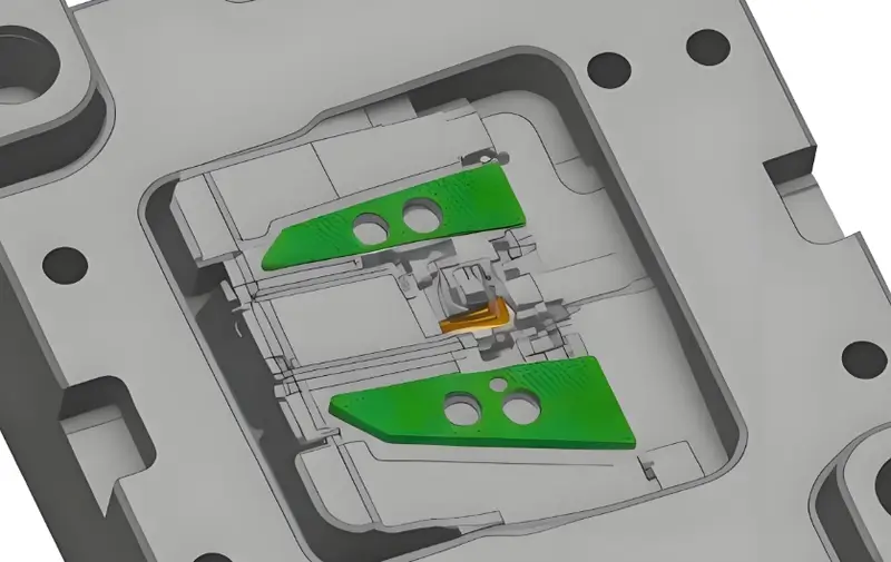 Diagramma della linea di divisione in uno stampo a iniezione