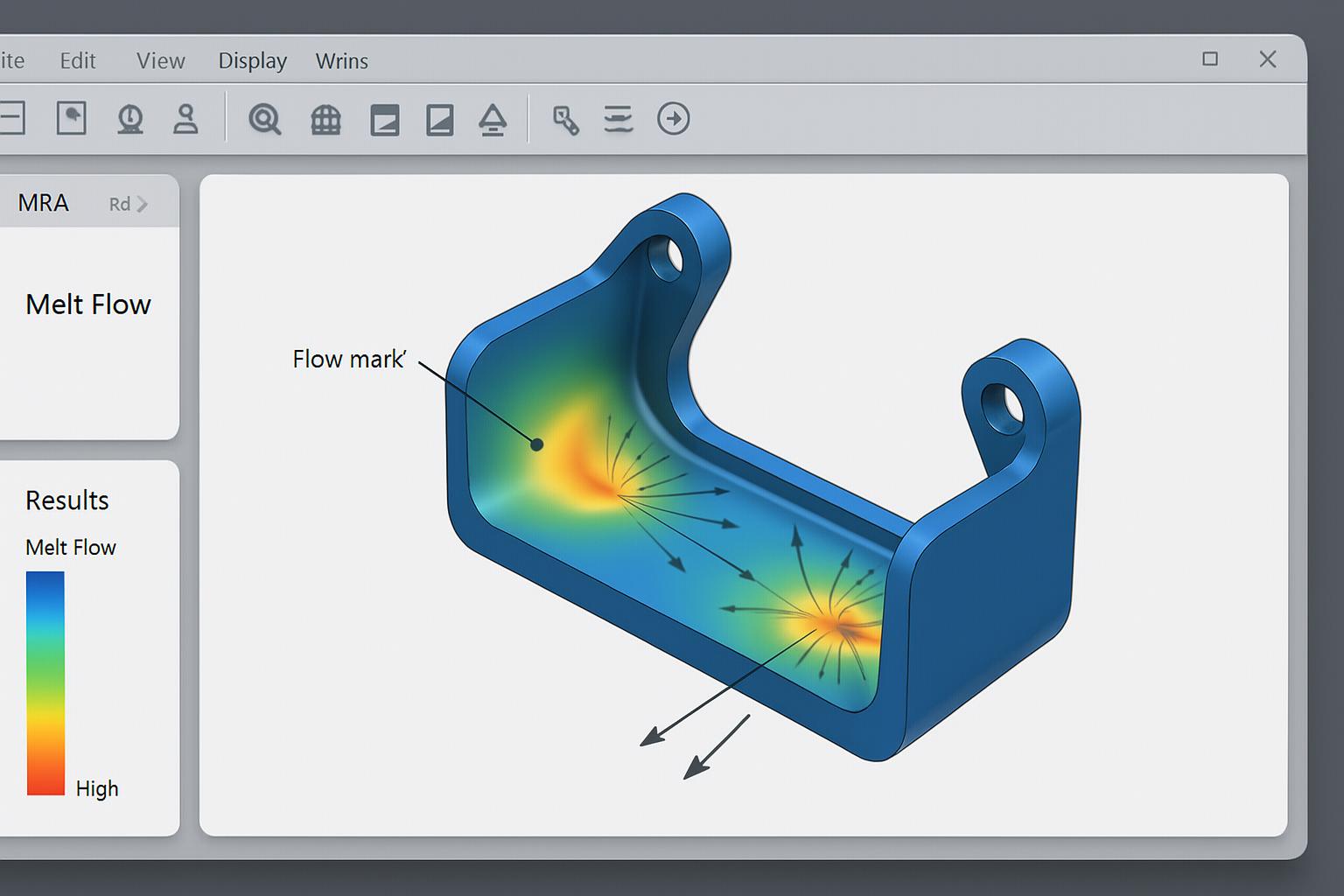 Mold Flow Analysis software interface