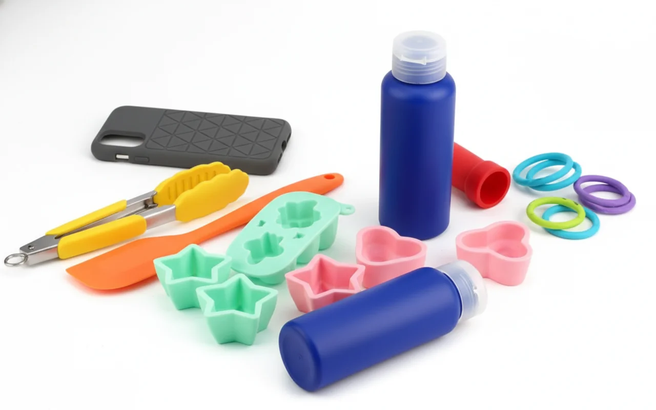 Colorful baking tools and silicone molds set