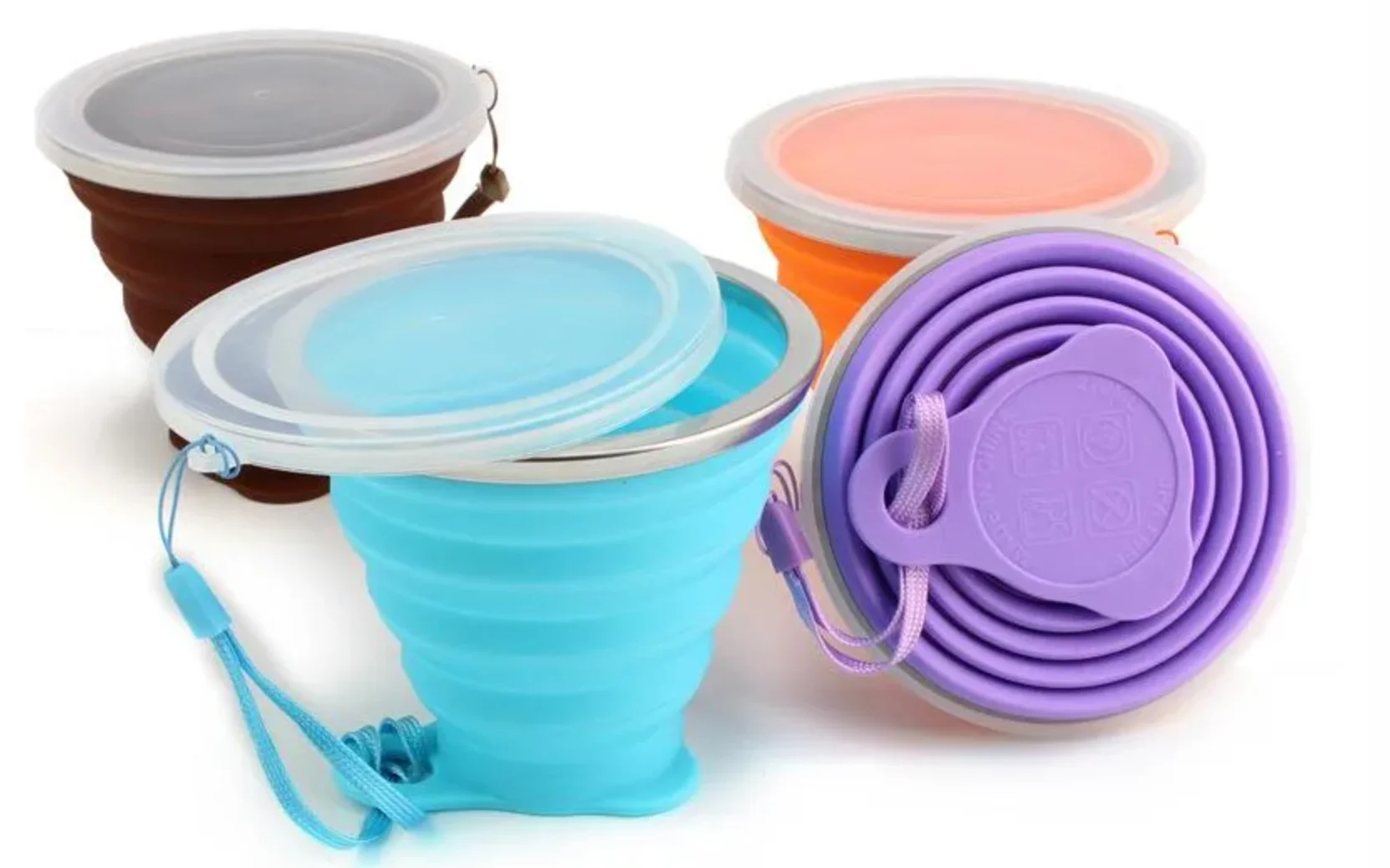 Collapsible silicone travel cups in vibrant colors injection molding process