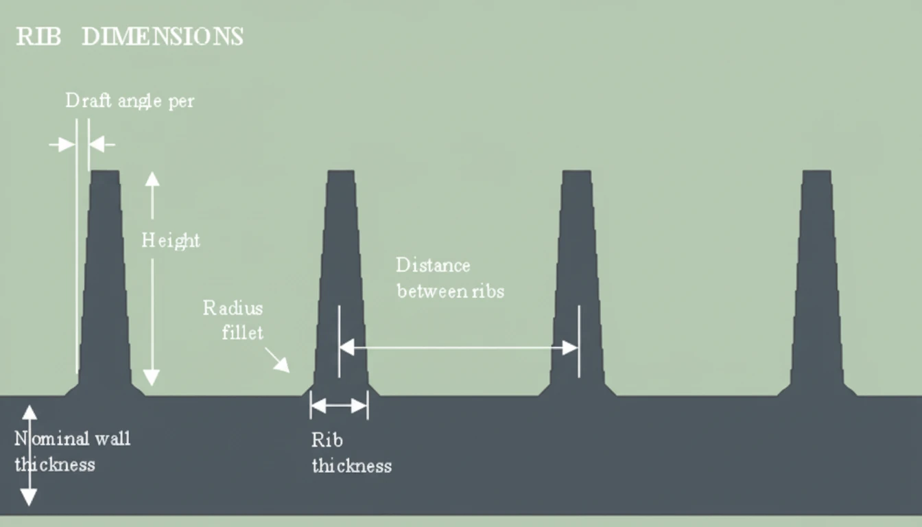 플라스틱 제품 디자인용 리브