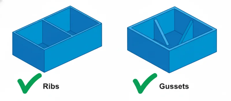 플라스틱 제품 디자인용 리브