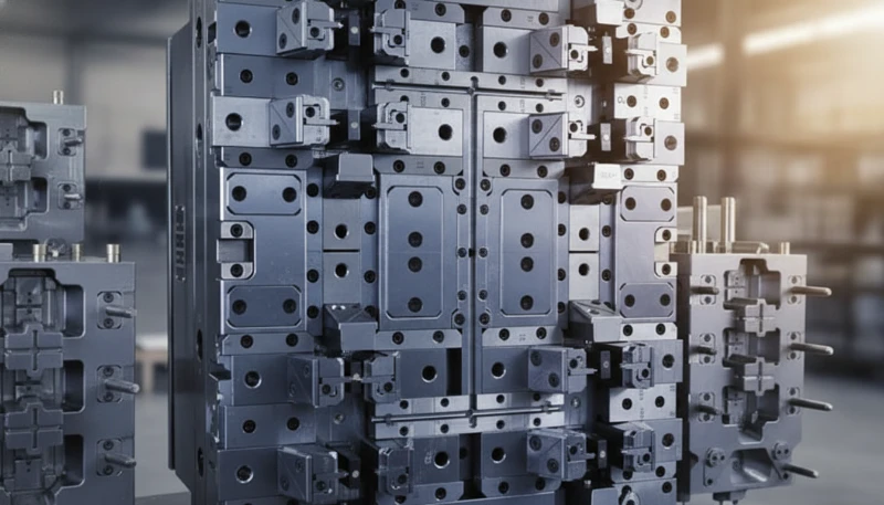 Metal injection mold components in factory setting