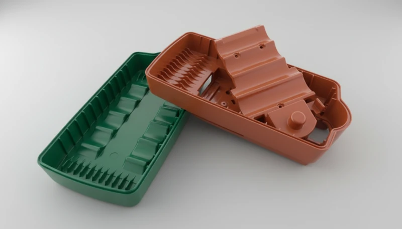 Various plastic injection molded parts for diverse industrial applications