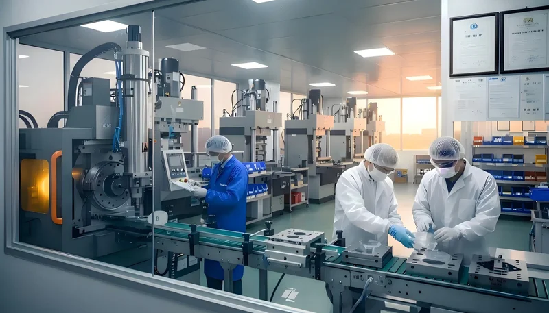 Modern clean room injection molding factory in China