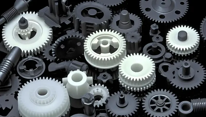 Precision POM acetal injection molded mechanical components and parts