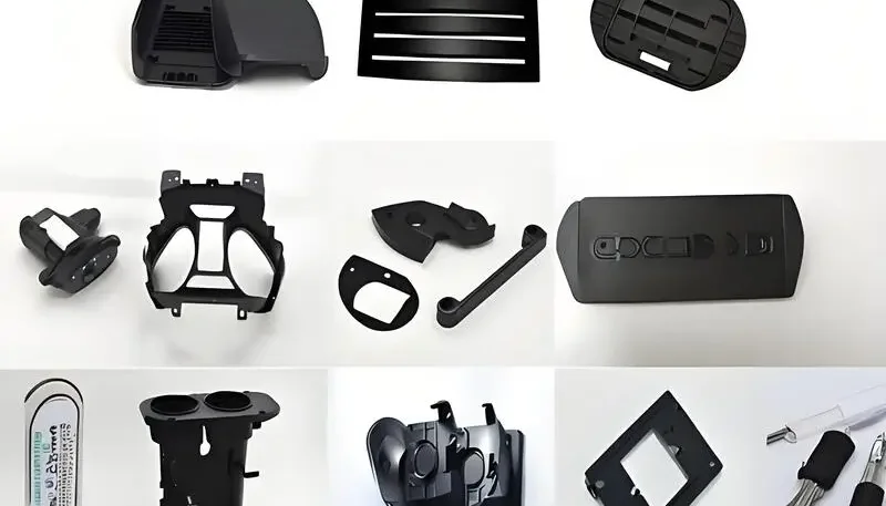 Automotive injection molded parts made from POM and other engineering plastics