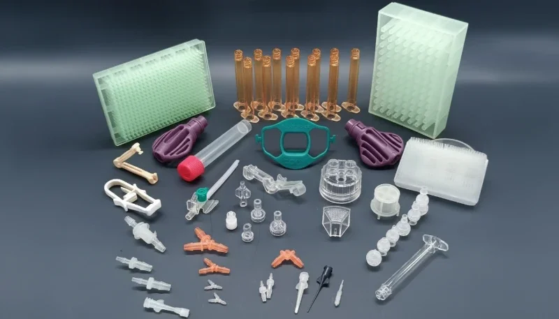 Plastic injection moulded parts showing the result of optimizing all quality factors