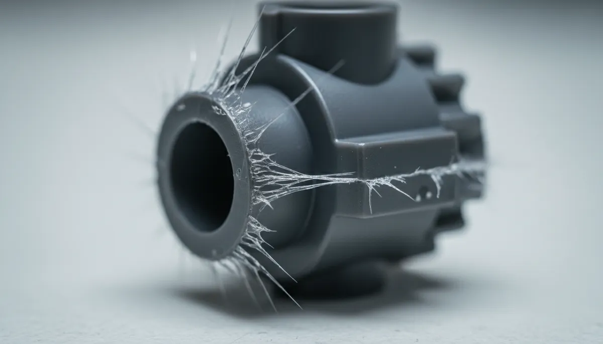 Flash and delamination defect on injection molded part