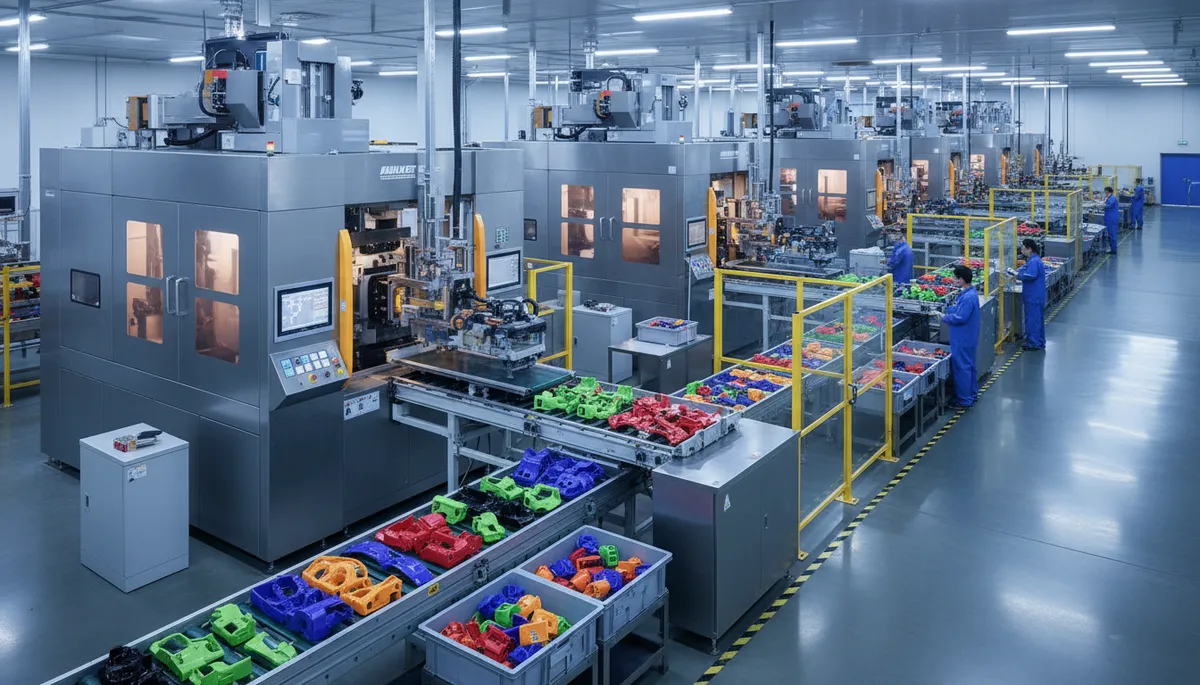 Cost-effective injection molding production line