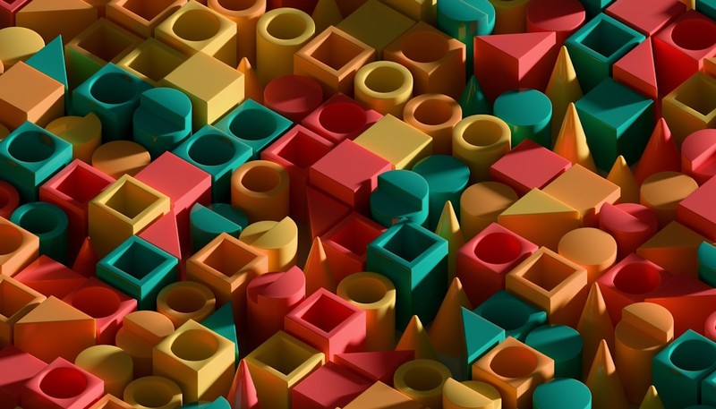 Injection molded plastic parts array
