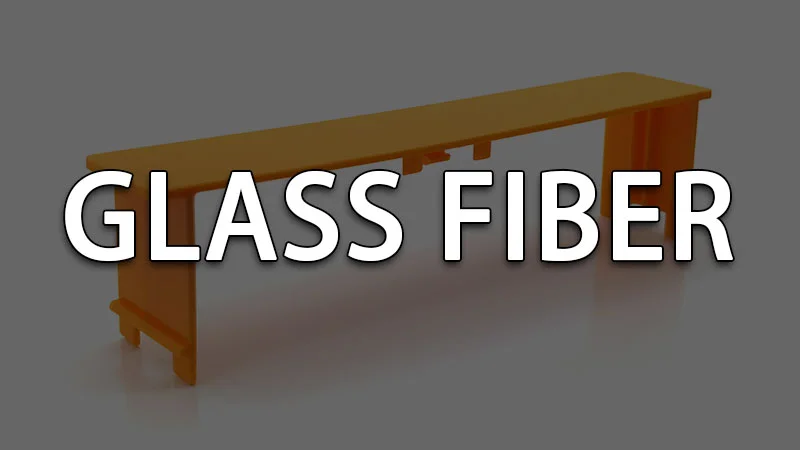 Orange glass fiber reinforced plastic component for injection molding.