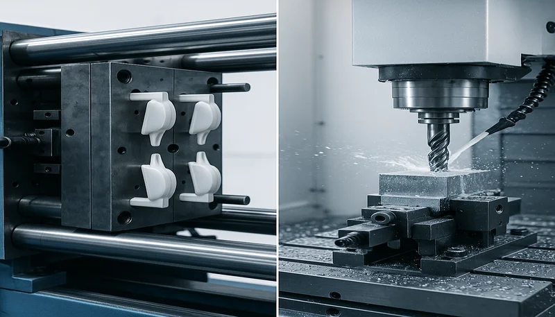 Injection molding vs CNC machining comparison overview