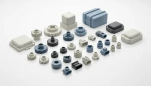 Various injection molded plastic parts