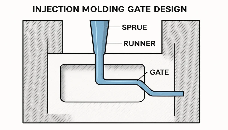 Before and after gate design modification for a TV stand bracket showing improved fill pattern