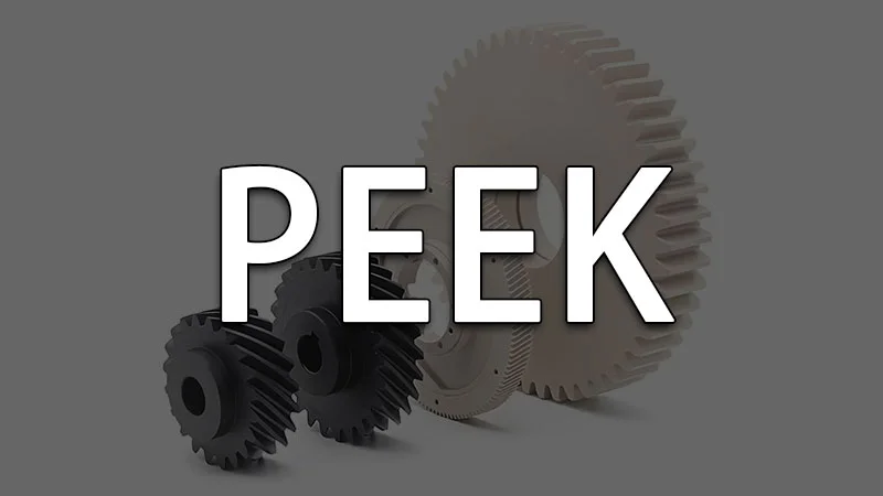 PEEK plastic gears showcasing durability and precision, suitable for industrial use with high heat resistance.