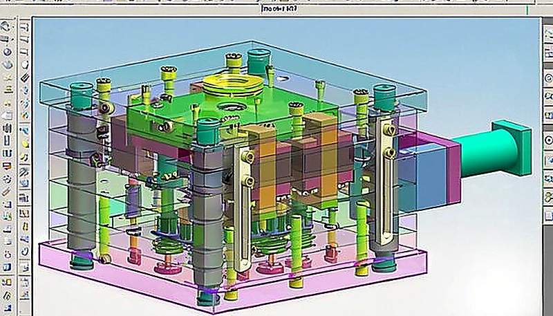 Precision mold with cooling channels