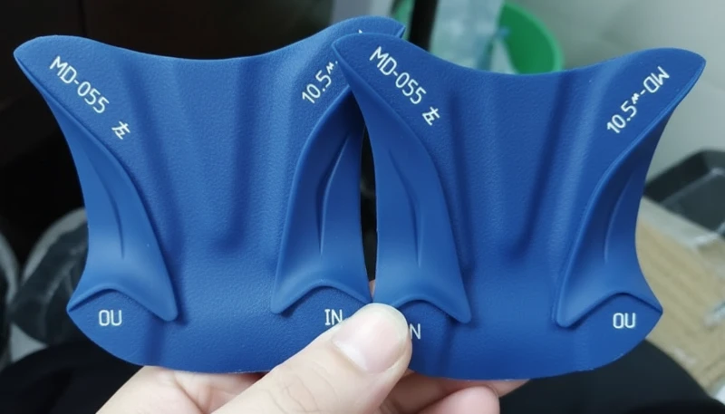 Blue TPU plastic injection molded parts