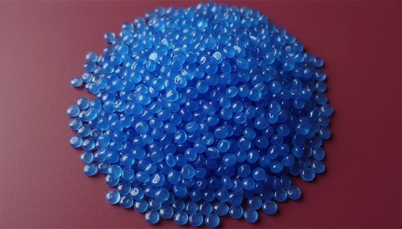 Blue TPU plastic pellets for injection molding
