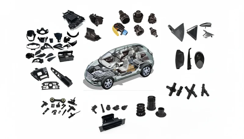 Plastic injection molded car parts