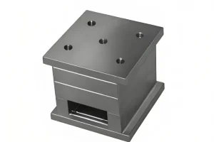 Alternative text: Metal injection mold with holes