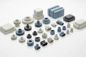 Various injection molded plastic parts