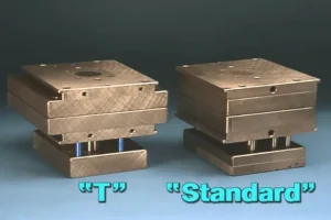 Master Unit Die Quick-Change (MUD) of T and Standard moldsshowcasing different designs.